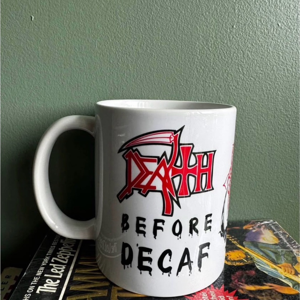 DEATH Before Decaf / Heavy Metal Coffee Mug